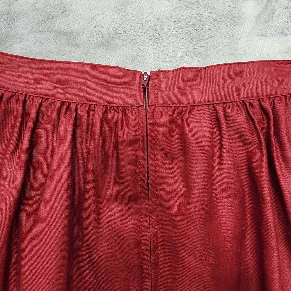 Vintage 70s W.C.C. West Coast Connection Skirt Women 9/10 Red Purple Embroidered - Picture 4 of 9